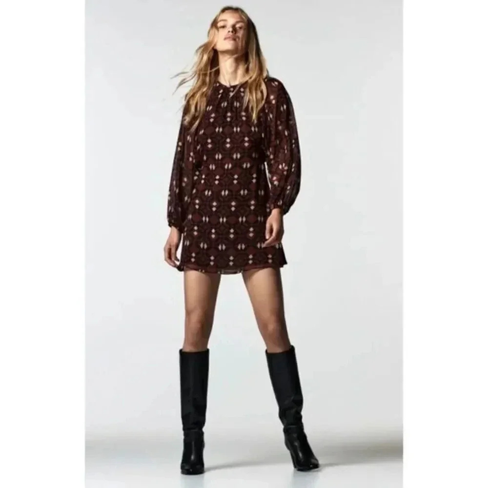 Zara print dress